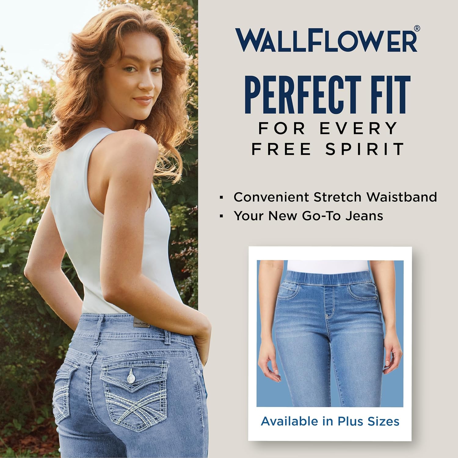 WallFlower Women's Pull on Denim Crop and Ankle High-Rise Insta Soft Juniors Jeans (Available in Plus Size) - Image 5