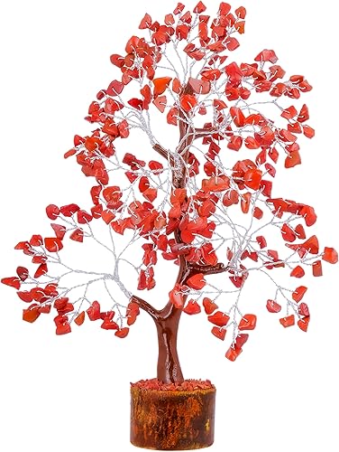 Árbol de jaspe rojo, piedras preciosas curativas para reiki, cristal de chakras, buena suerte, regalo de oficina, limpieza de aura, piedras disponible en Yaxa Costa Rica