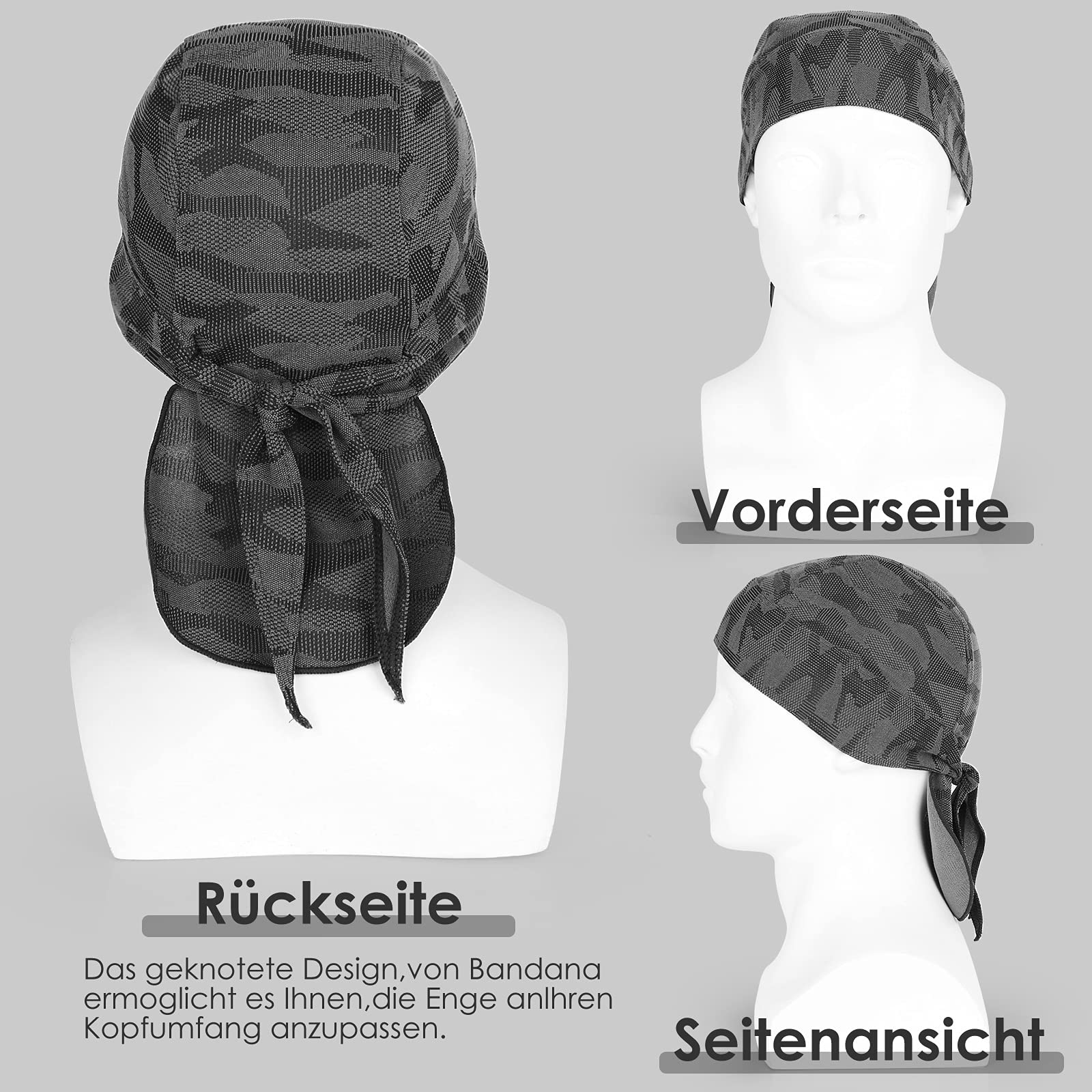 HASAGEI Sportowa czapka bandana dla mężczyzn i kobiet, bandana
