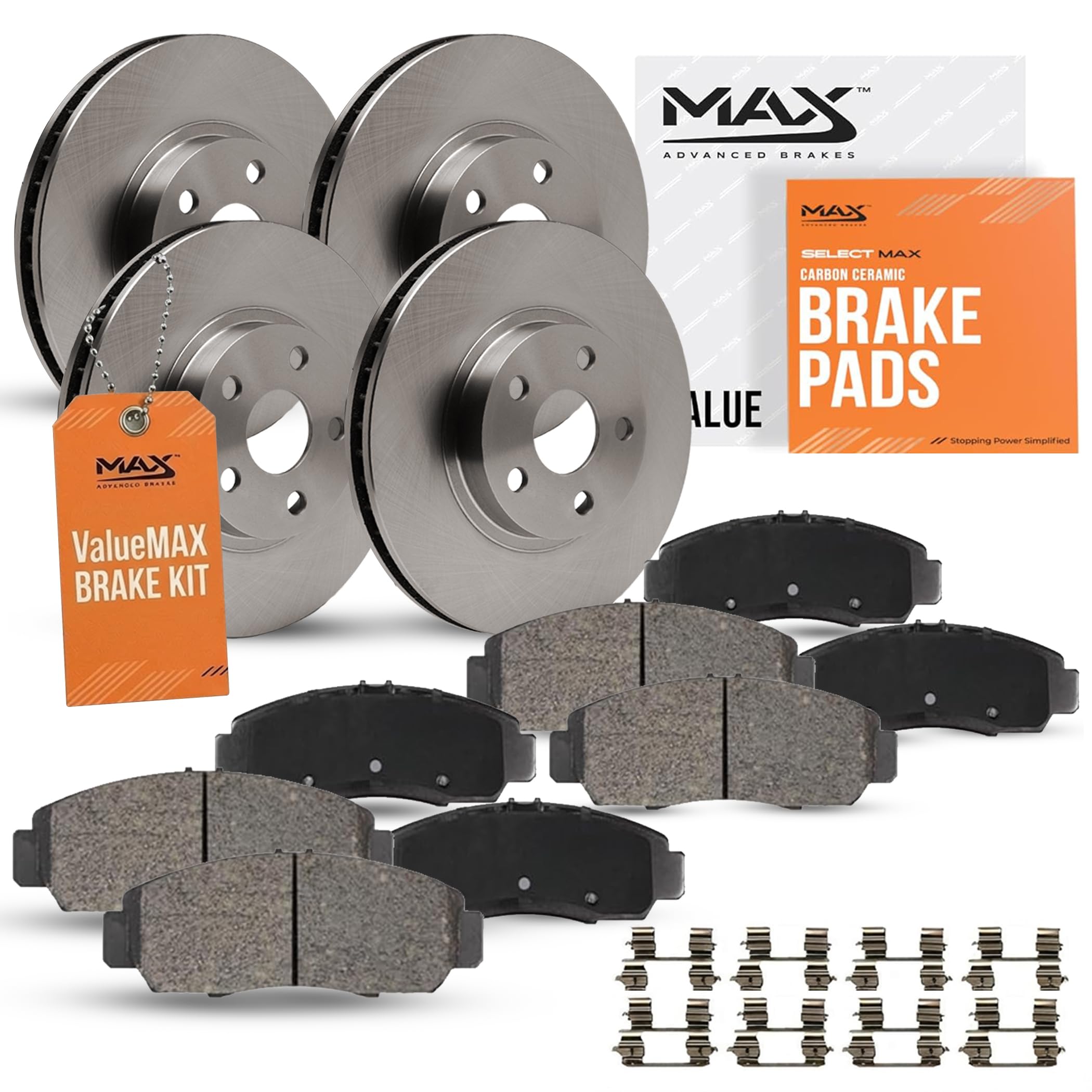 MAX Advanced Brakes Front &amp; Rear Brake Kit for Camry and Corolla Cross