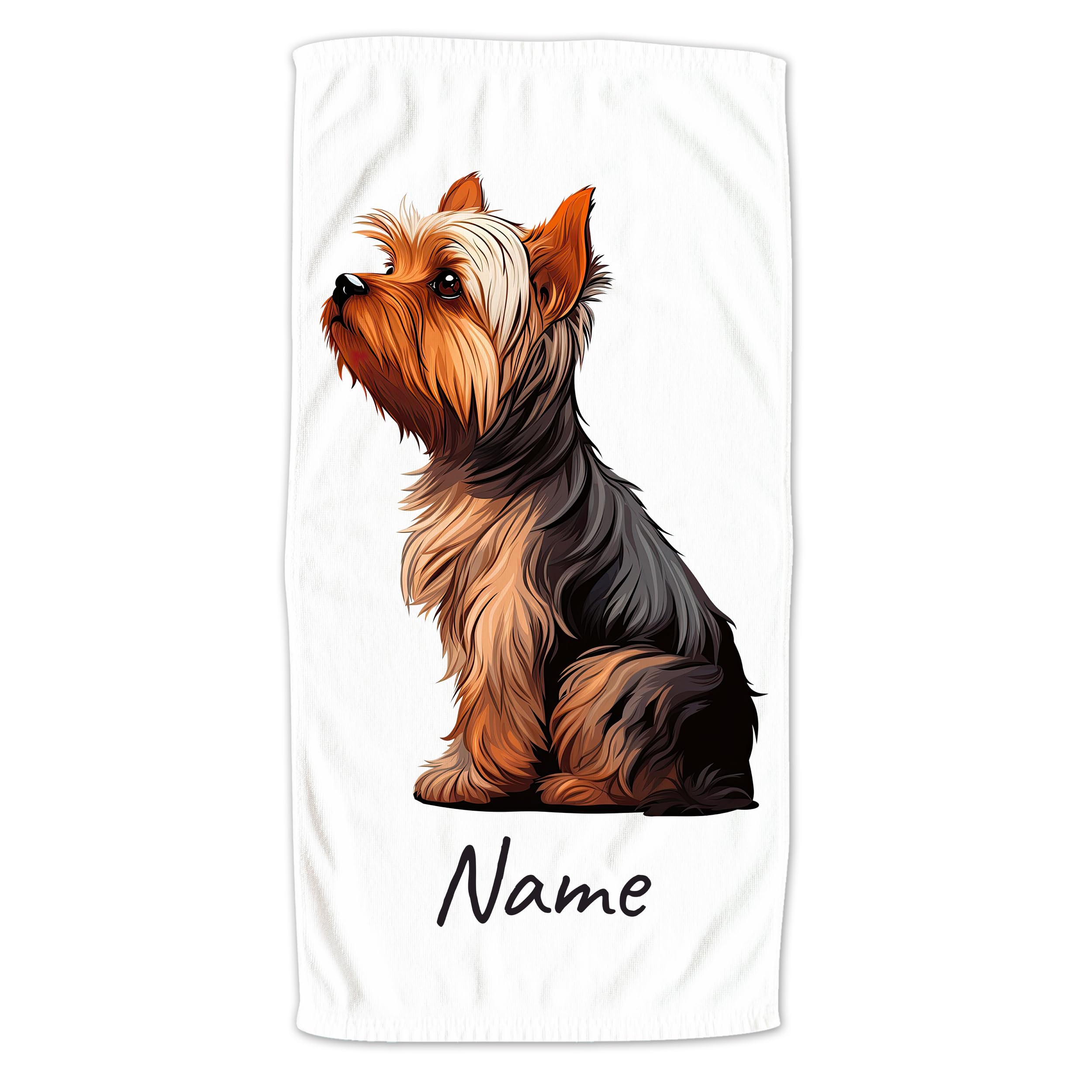 Serviette de bain personnalisée Yorkshire pour ne plus confondre vos linges