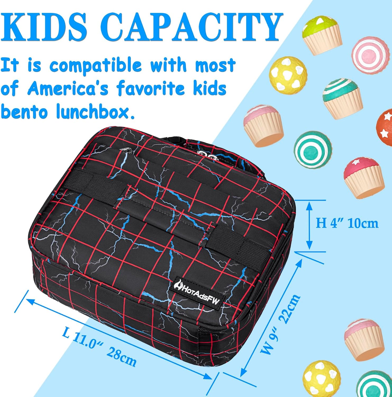 Kids Lunch Box for Boys Toddler Insulated Lunch Bag for 3 4 5 6 7 8 9 10 11 12 Kids For Back to School Reusable Freezable Small Cooler Bag Snack Bag for Elementary Kindergarten Primary School - Image 2