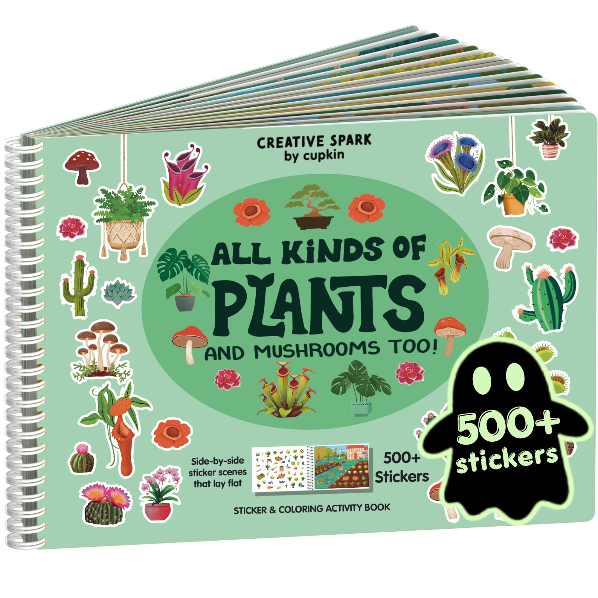 Cupkin Plants &amp; Mushrooms Coloring &amp; Sticker Activity Book | 500+ Stickers