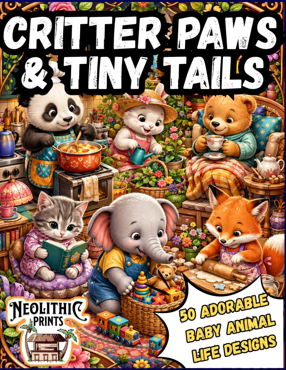 Critter Paws & Tiny Tails: 50 Adorable Baby Animal Life Designs