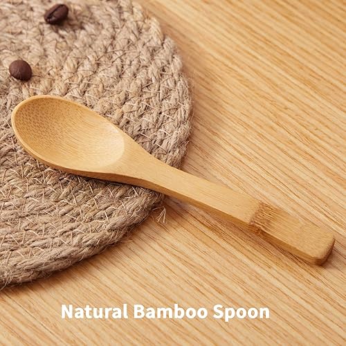 Miniatura 8 de Spreccio Tarros de vidrio con tapas y cucharas, juego de 6, tarros de vidrio herméticos grandes para especias de 22 onzas, perfectos para café, té,