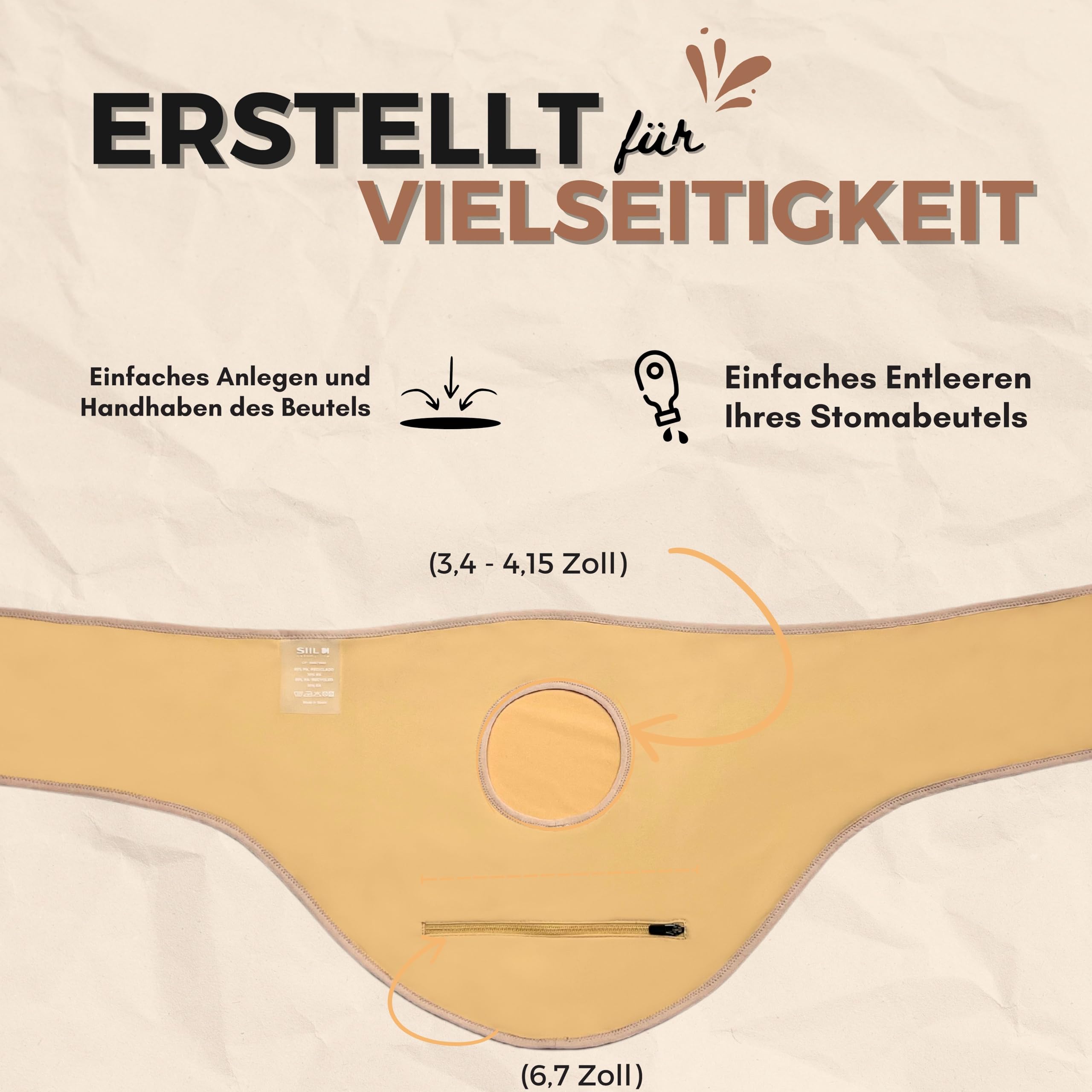 SIIL Stomagürtel, Stomabeutel Abdeckungen für Kolostomie Ilesotomie & Urostomie Stoma Stützgürte, Kolostomie-Taschen, Stealth-Gürtel für Sport & Swimming