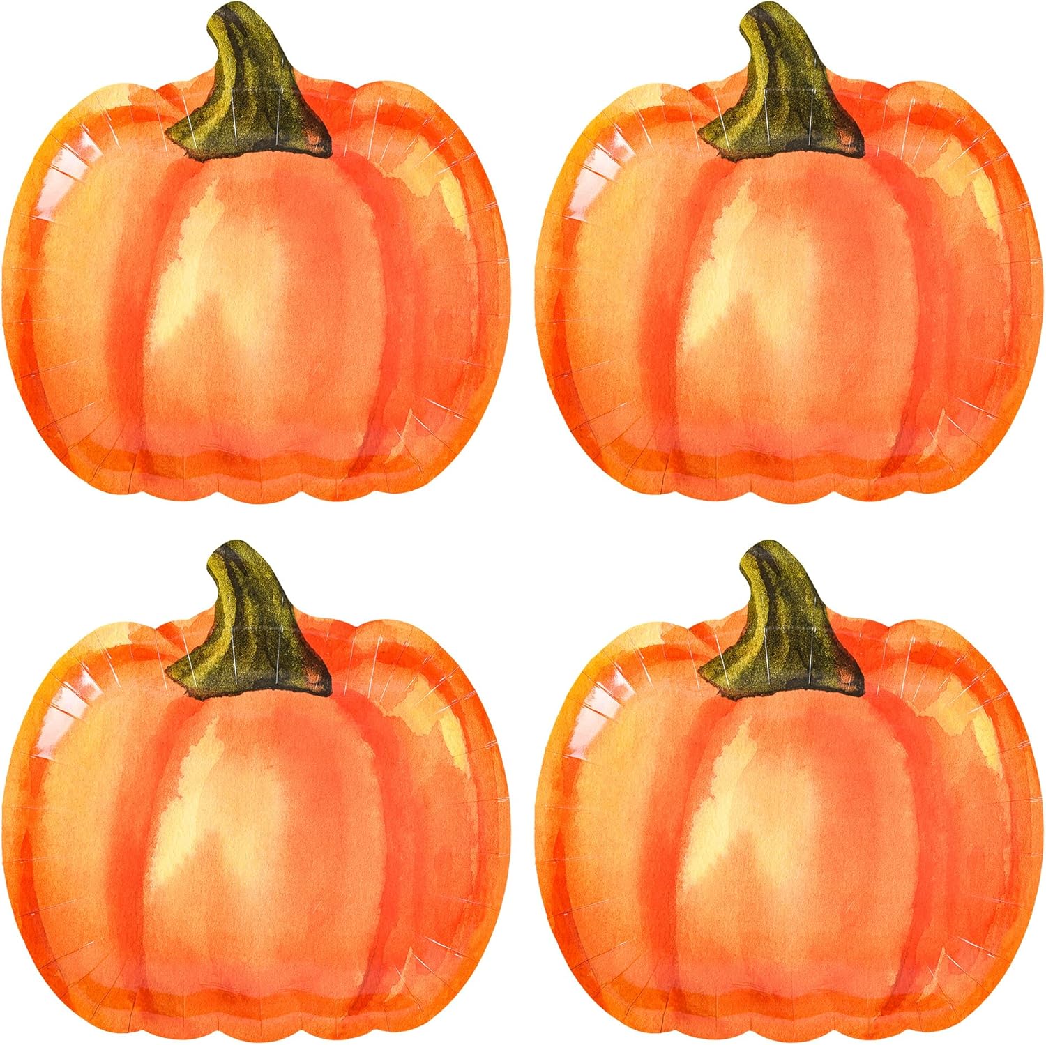 Amazon.com: 48Pcs Pumpkin Party Plates Fall Thanksgiving Paper Plates ...