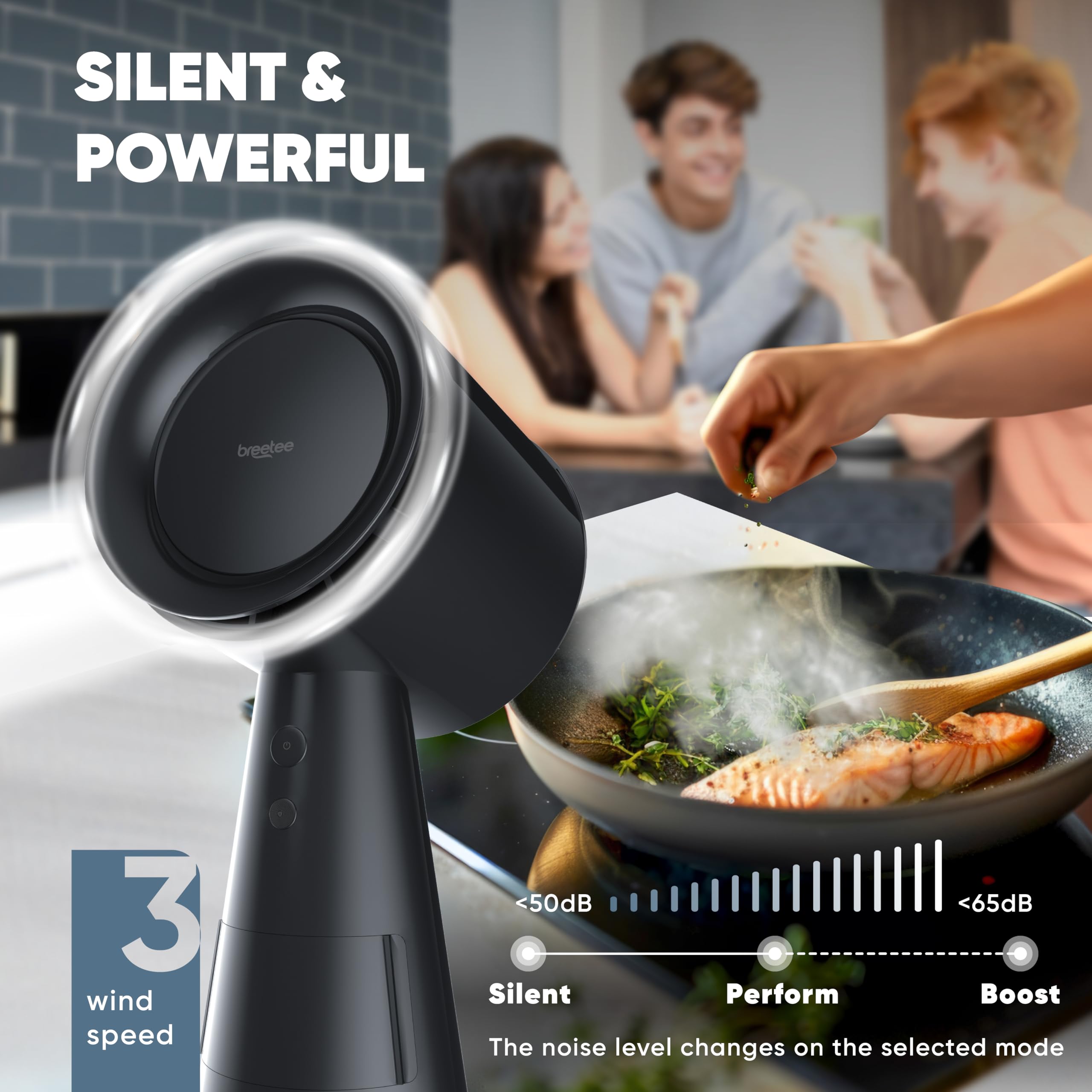 Campana extractora portátil para cocina, potente campana de succión de 3 velocidades con doble filtro, ventilador de escape de cocina con filtros de carbono para caravanas, cocina de olla 6