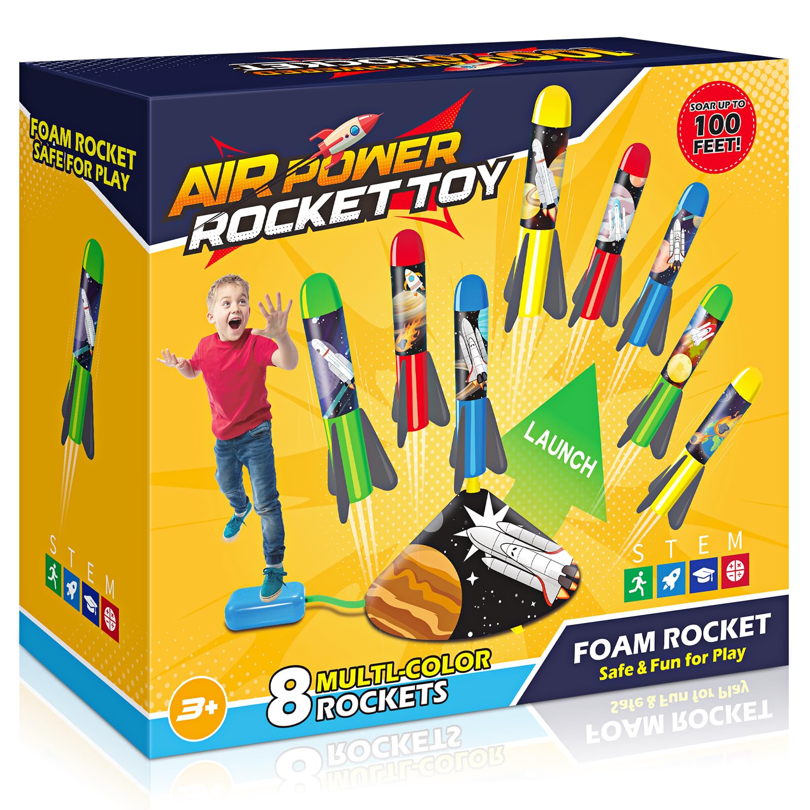Anginne Raketen Spielzeug für Kinder, Outdoor Spielzeug ab 3 4 5 6 7 8 Jahre Junge Outdoor Spiele Garten Spielzeug für Draußen Kinderspielzeug ab 3-12 Jahre Ostergeschenke Kinder - 2