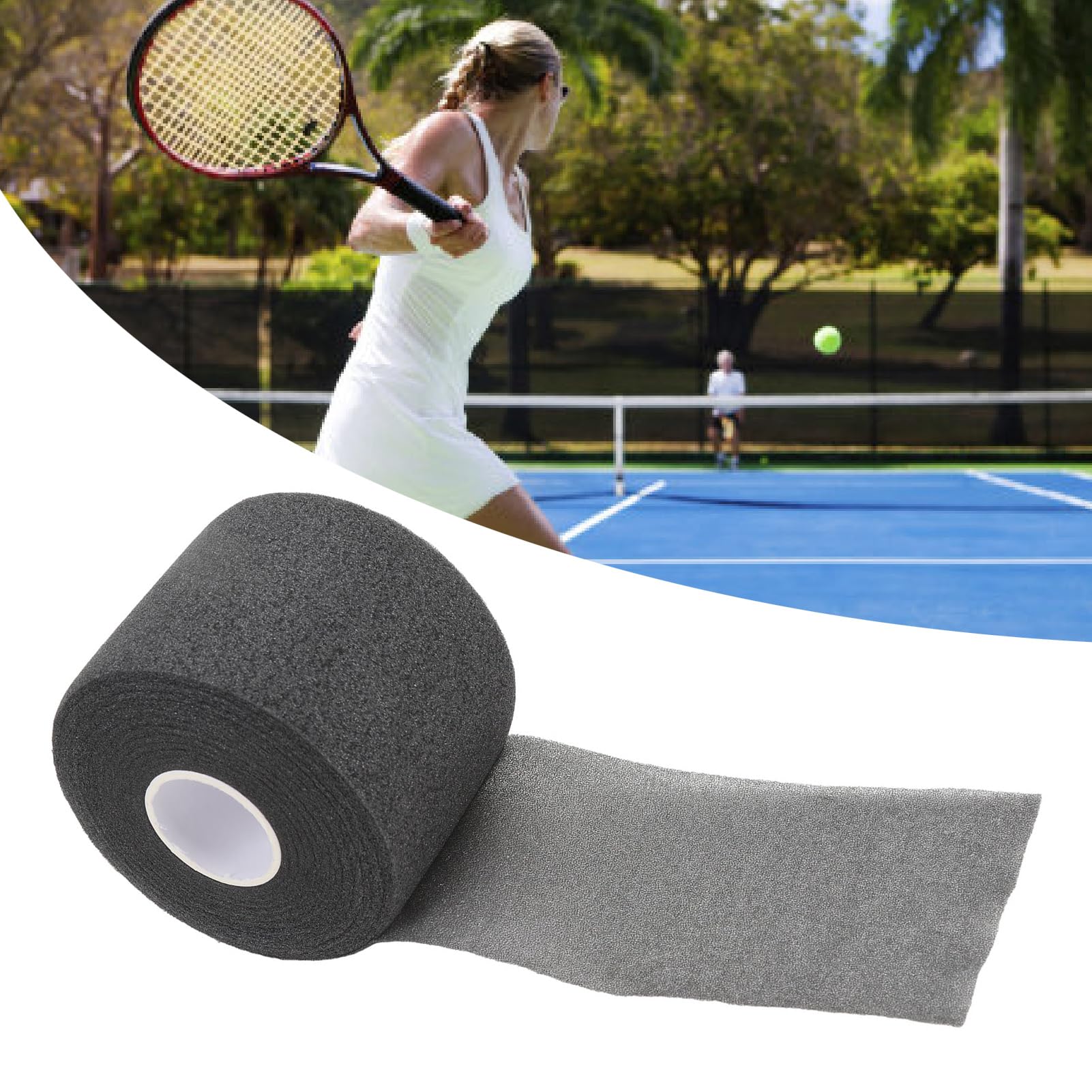 Alomejor Il Cuscino per Racchetta Badminton Migliora la stabilità e Il Controllo con Materiale Poliuretano Premium, per Le Partite di Badminton
