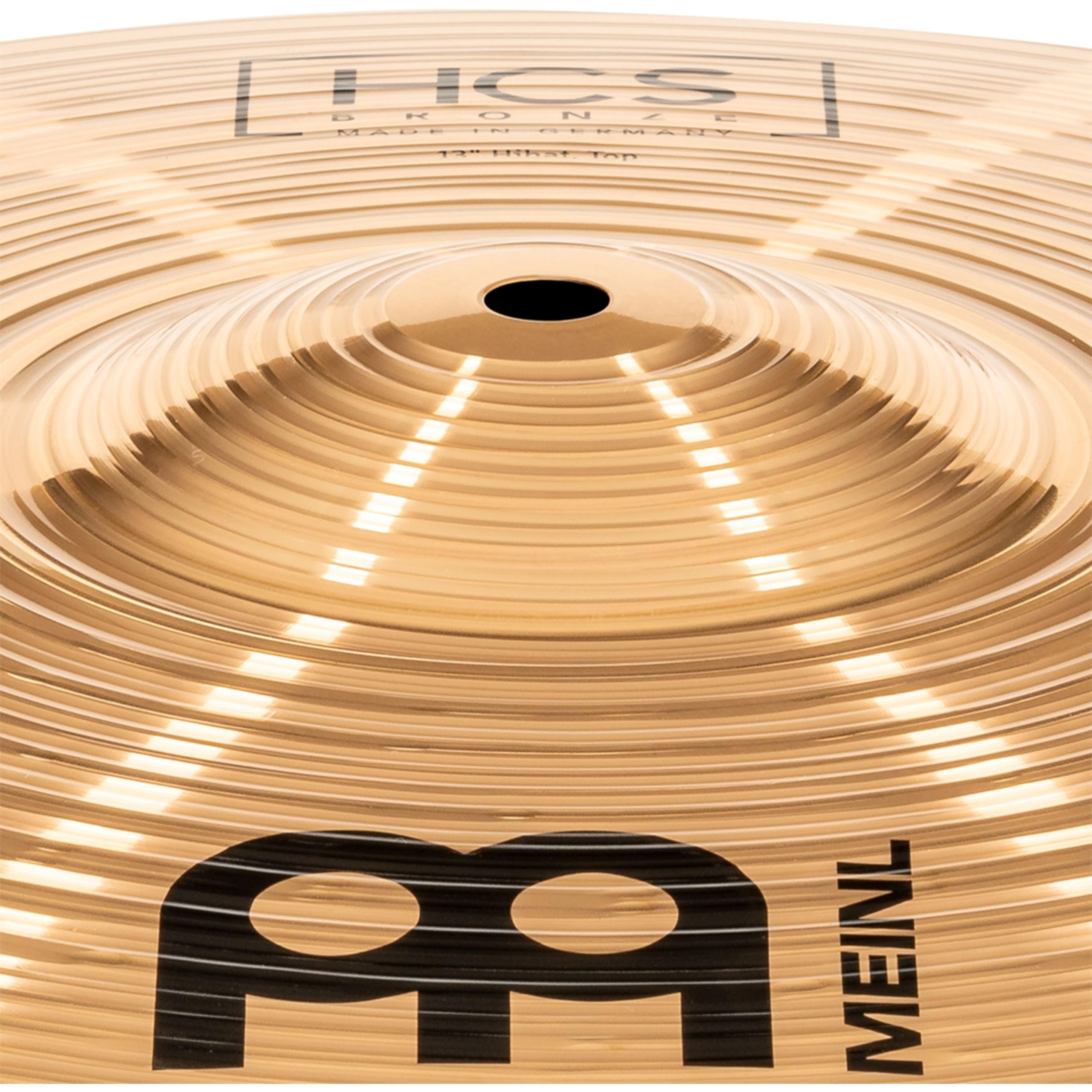 Meinl Cymbals HCS Bronze Piatto Hihat / Charleston 13 pollici (33,02cm) per Batteria – Coppia – Bronzo B8, Finitura Tradizionale, Prodotto in Germania (HCSB13H)