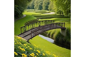 Kinlife 10 ft Metal Garden Bridge