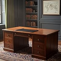 Vista 3 de Dacasso Alfombrilla de escritorio con riel lateral de cuero, 22 x 14, color negro