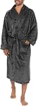 Izod hommes Confort-soft Robe en polaire - Sergé StripeBathrobe