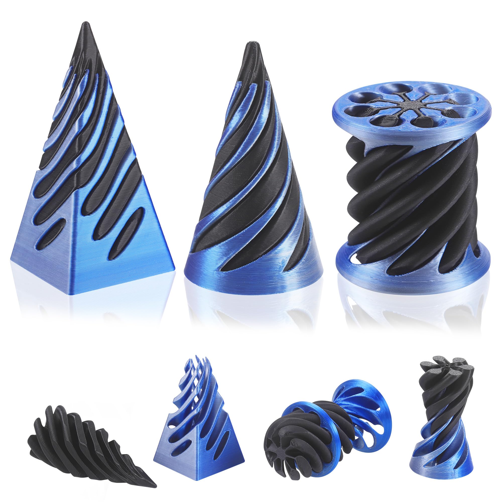 3Pcs Impossible Spiral Cone Fidget Toy, 3d Printed Fidget Toys, Stress Relief Toys for Anxiety Desk Toy Gift for Adults