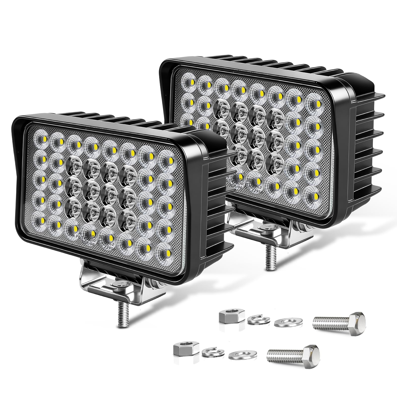 CO LIGHT 6 Zoll Rechteck LED Arbeitsscheinwerfer, 60W 10000LM 12V/24V Zusatzscheinwerfer Für Bagger, Baumaschinen, LKW, Traktor, Landmaschinen.