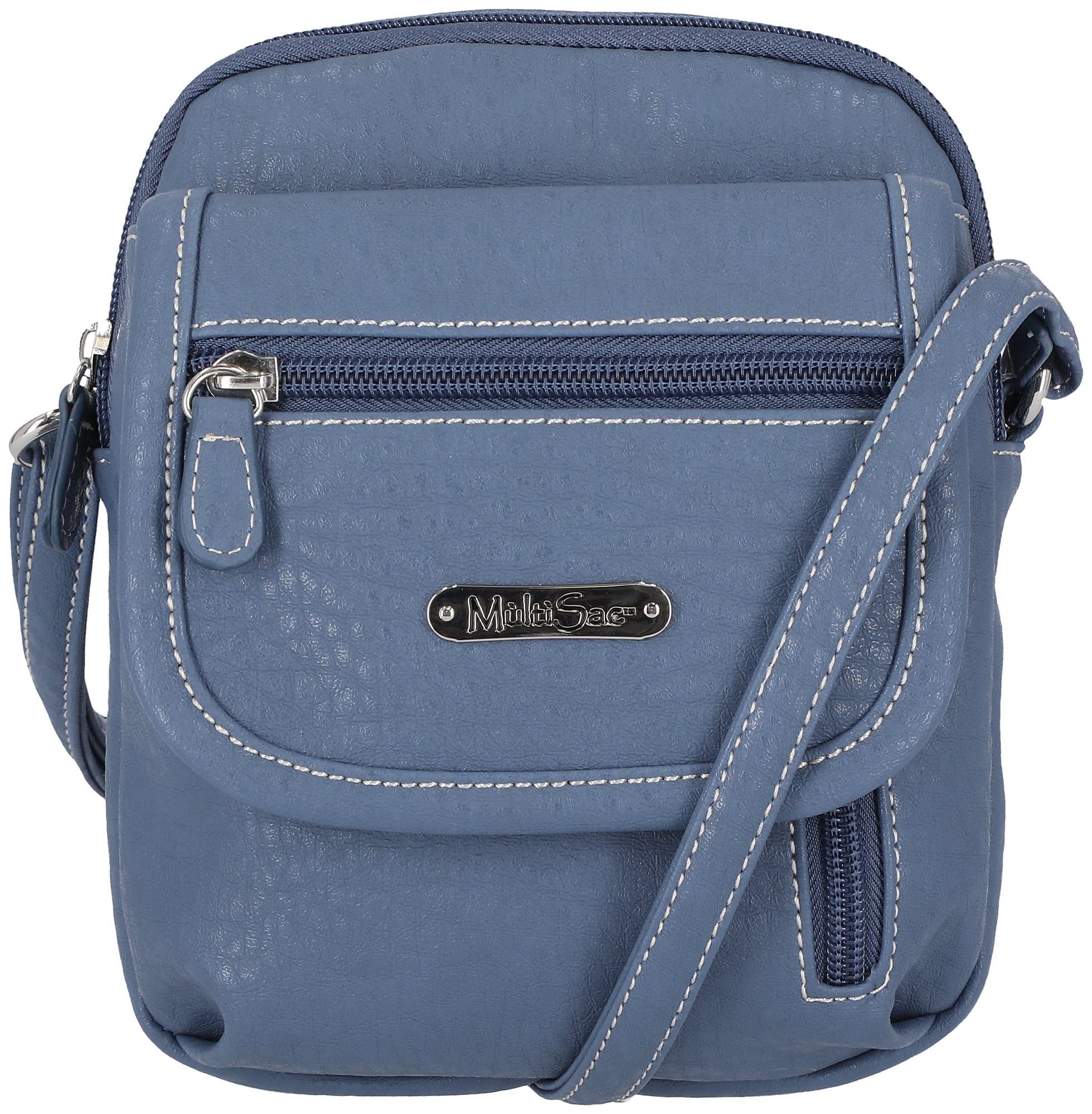 MultiSac Everest Vegan Leather Mini Crossbody Handbag One Size Blue