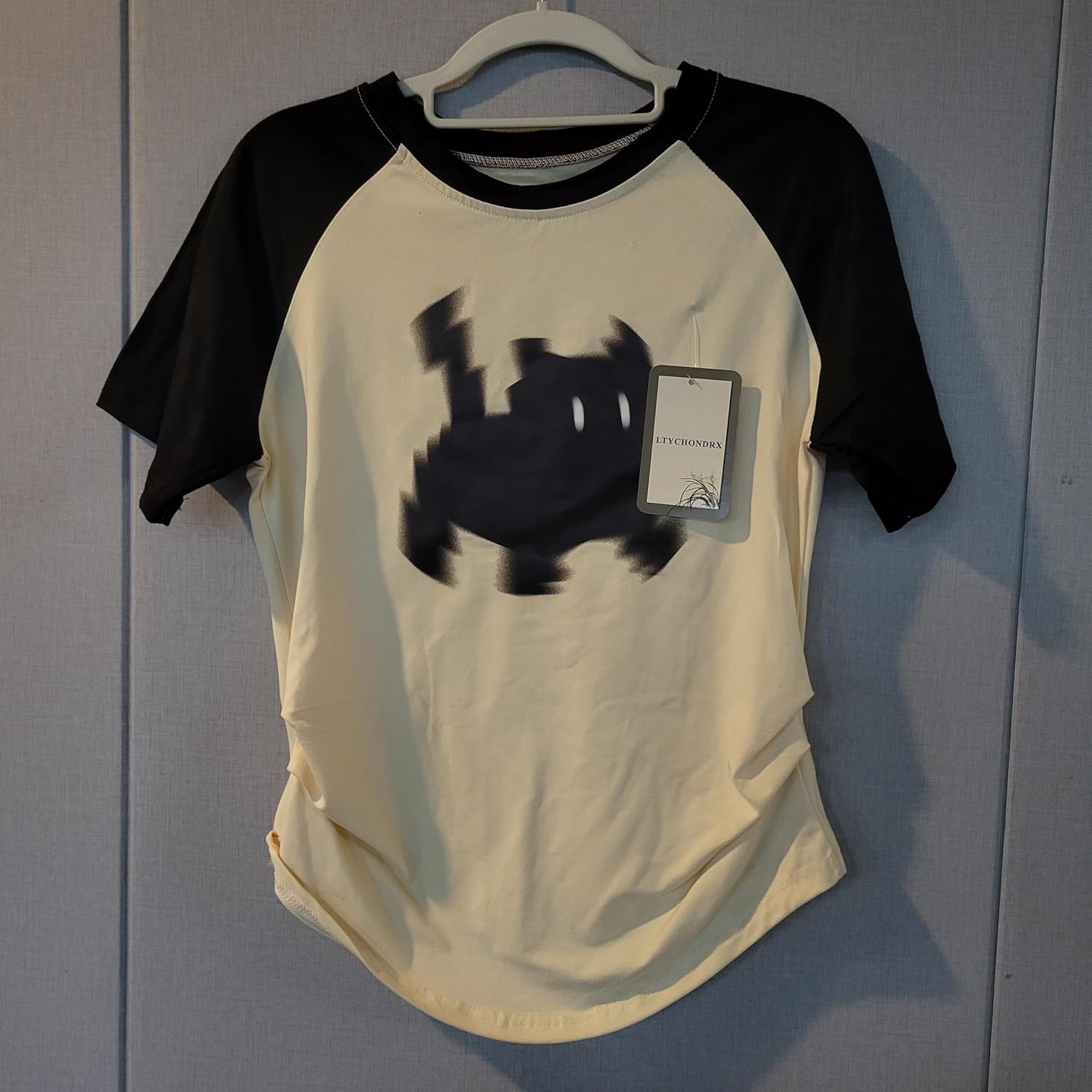 LTYCHONDRX Printed tee shirts – Casual Short Sleeve Raglan Tee with Stylish Design, Soft Comfortable Everyday Wear