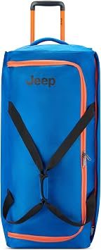 Jeep JS009D Two Wheel Rolling Travel Duffle Bag, Blue, 31 Inch