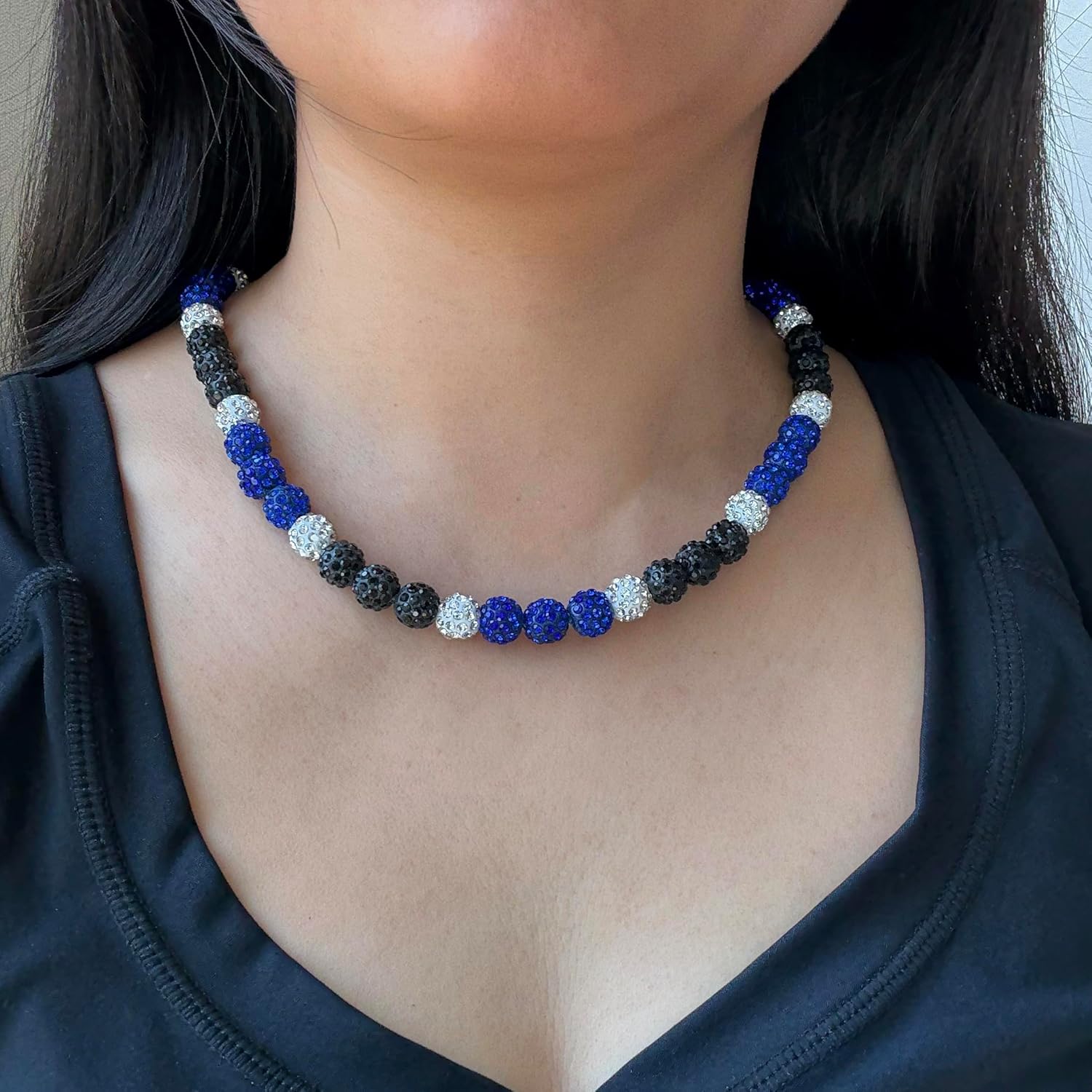 Baseball Necklace 17in/20in Braided Baseball Bling Necklaces Rhinestone Beaded Necklace Baseball Drip Accessories Stuff Lifestyle - Image 4