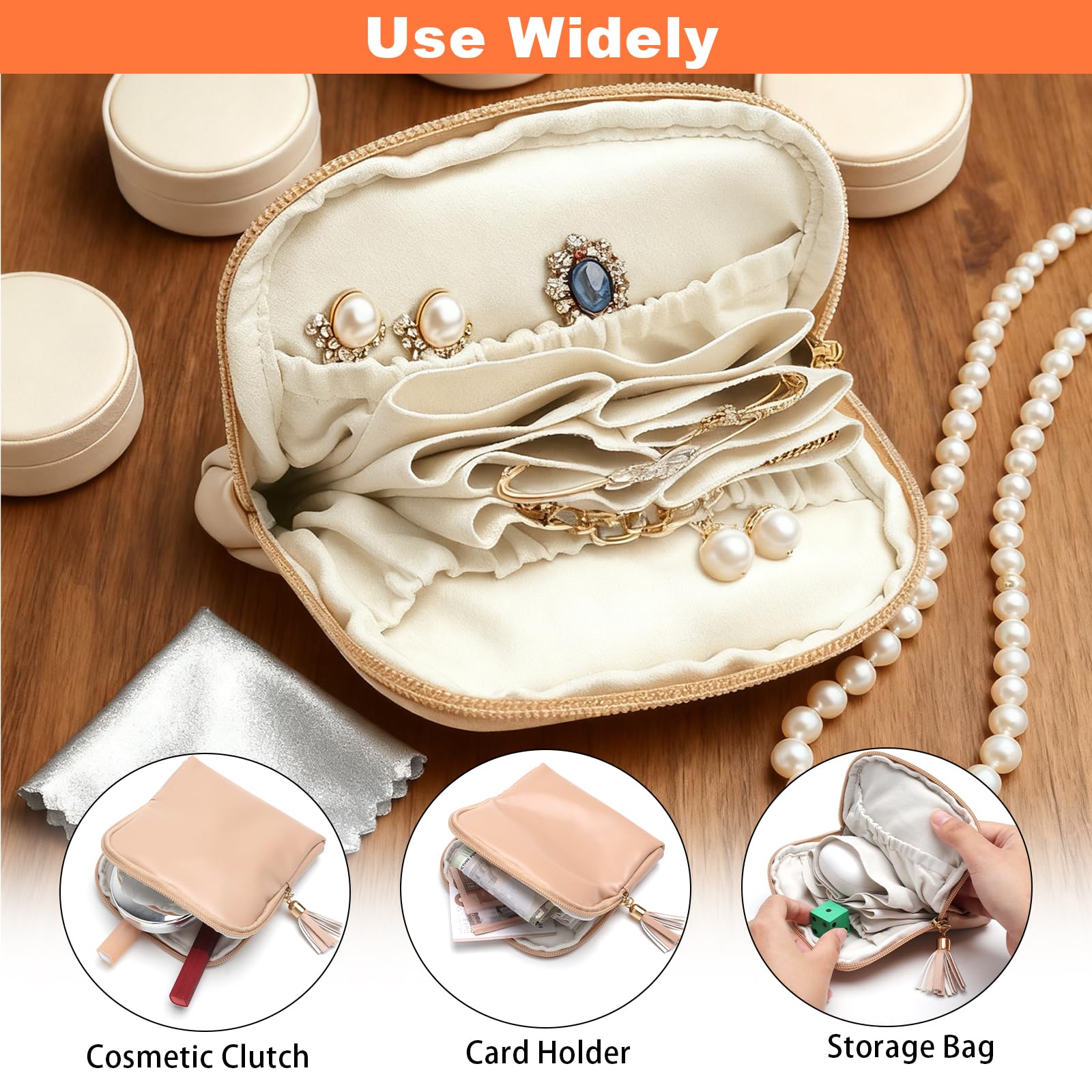 TNSLAND Boîte à Bijoux Voyage Femme, Trousse Bijoux Avec