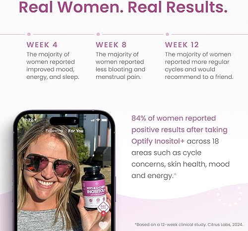 Miniatura 4 de Optify Suplemento de inositol para mujeres  Suministro para 90 días  Myo-inositol y D-Chiro Inositol con Folato y Vitamina D  Proporción 401