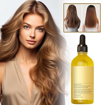 Natural Rosemary Hair Growth Oil - For Dry, Damaged Hair & Thinning Hair - Strengthening & Nourishing Treatment - 2 Fl Oz (60mL)2PCS