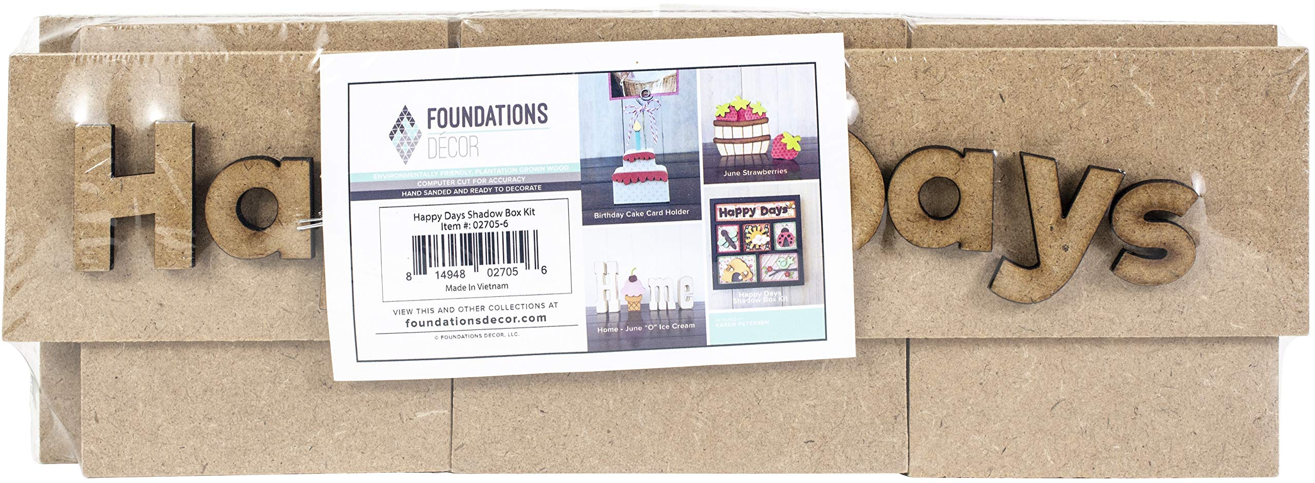 Foundations Décor, Shadow Box Kit - Happy Days