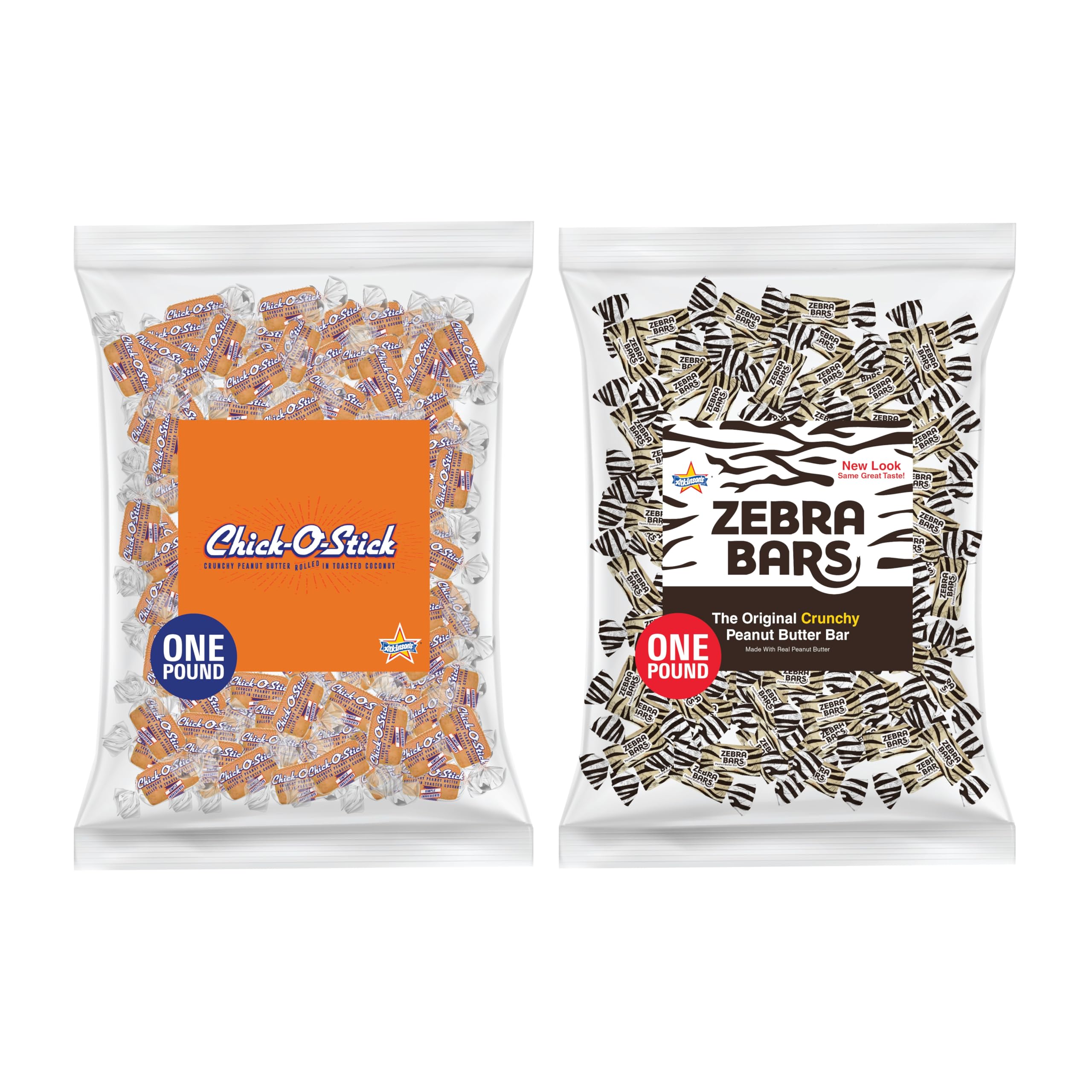 1.5 Lb Bag Chick-O-Stix Nuggets and Peanut Butter Bars - 50/50 of Each Crunchy Candy - Bulk Individually Wrapped-Fresh-Crispy-Delicious