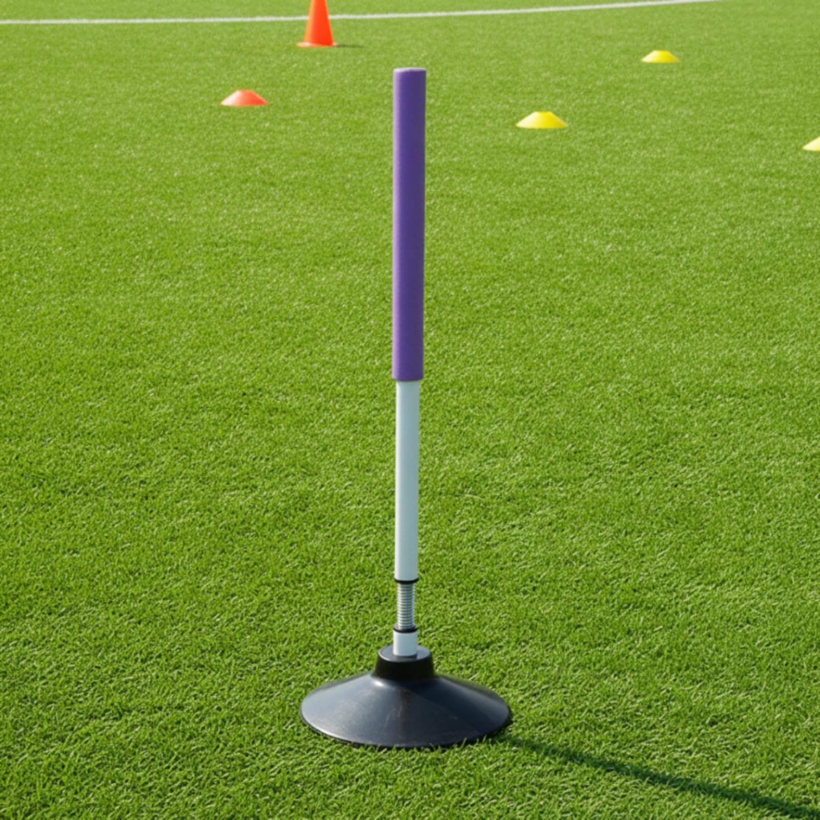Asta per Slalom Slalom con Base a Molla Flessibile Asta per con Piedistallo Portatile Ostacolo Allenatori, Atleti, Scuola
