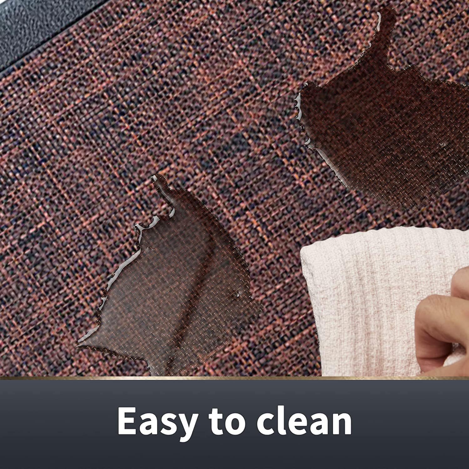 Burgundy Textilene Anti-Fatigue Kitchen Mat with Nonskid Backing