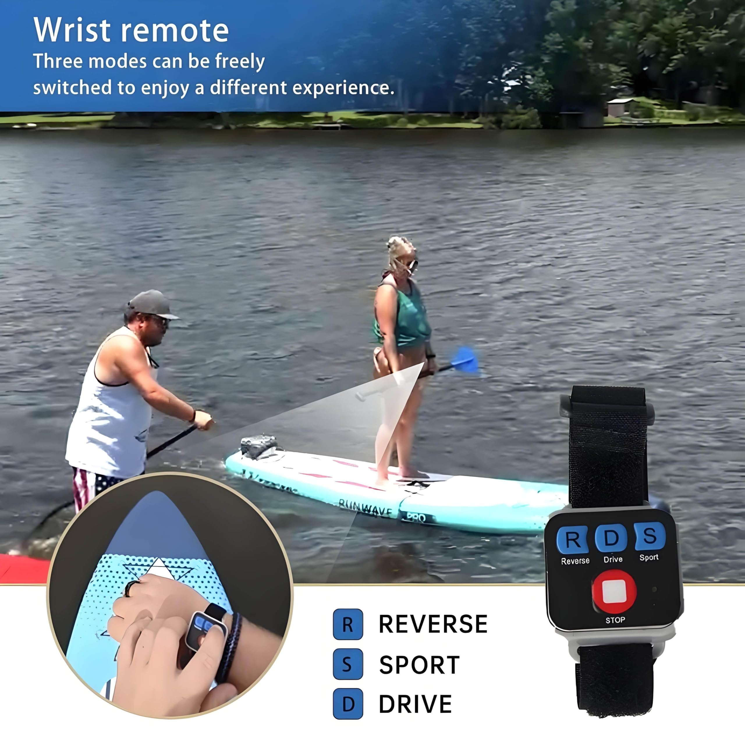 Aileron électrique à batterie 24 V, planche à pagaie, moteur de poussée, kayak de surf avec propulseur à batterie, hélice alimentée, pour aileron électrique de planche de surf