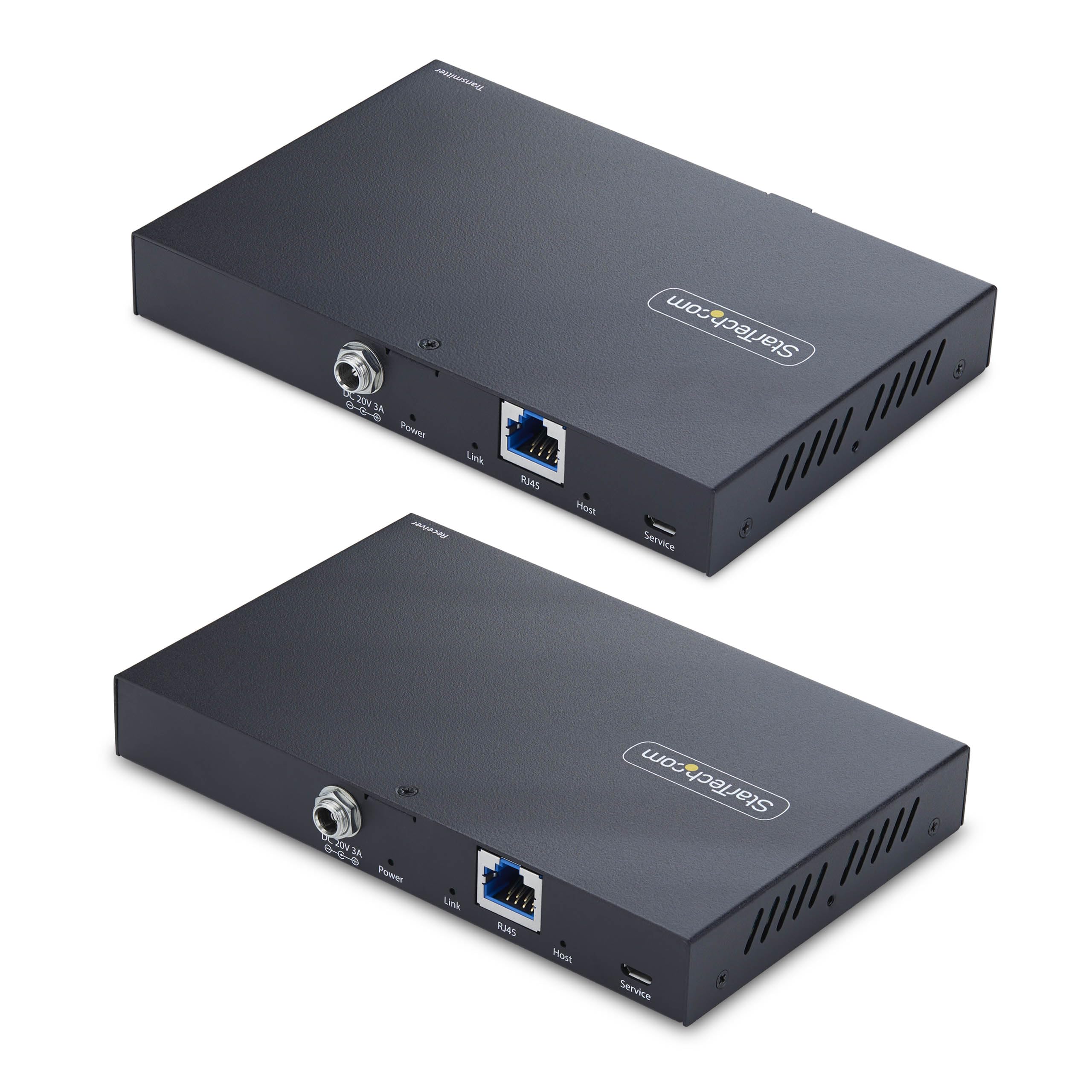 StarTech Extension USB 3.0 4 Ports sur Ethernet 100m Via RJ45 Cat6a Cat8 | Hub 4x USB-A 5 Gbps, Périphériques USB distants, HDBaseT, PoC, C10043-USB-EXTENDER