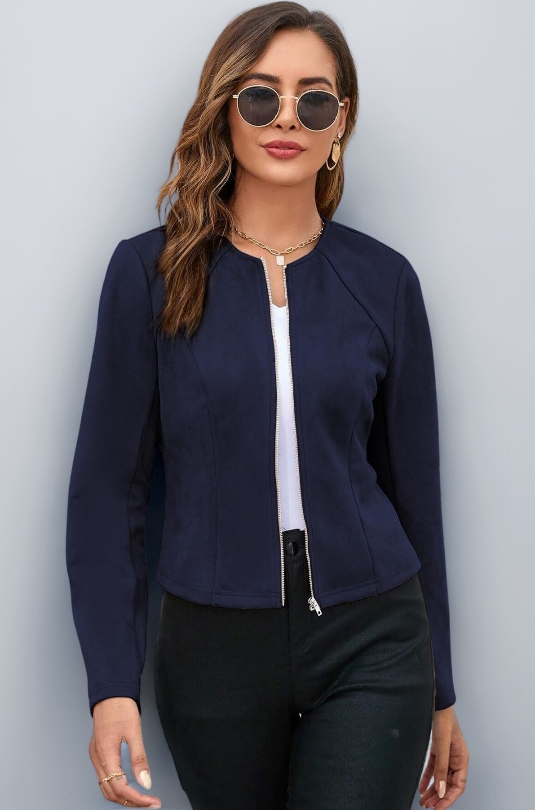 - Women Poly Lycra Standard Length Oversized Jacket Korean Style Casual Outerwear | Streetwear Party Jacket with Trendy Loose Fit (Available in Plus Size)