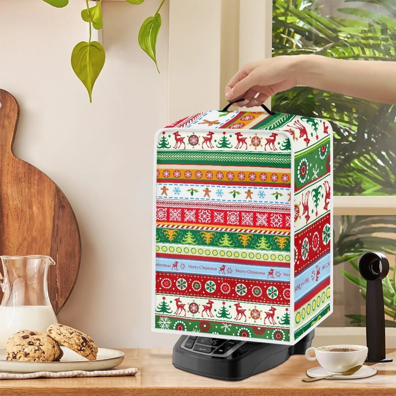 NETILGEN Housse De Protection Universelle Pour Machine à Café, Convient à La Plupart Des Cafetières Standard, Protège De La Poussière, Des Traces De Doigts, Des Taches, Des Liquides, Du Nœud Papillon