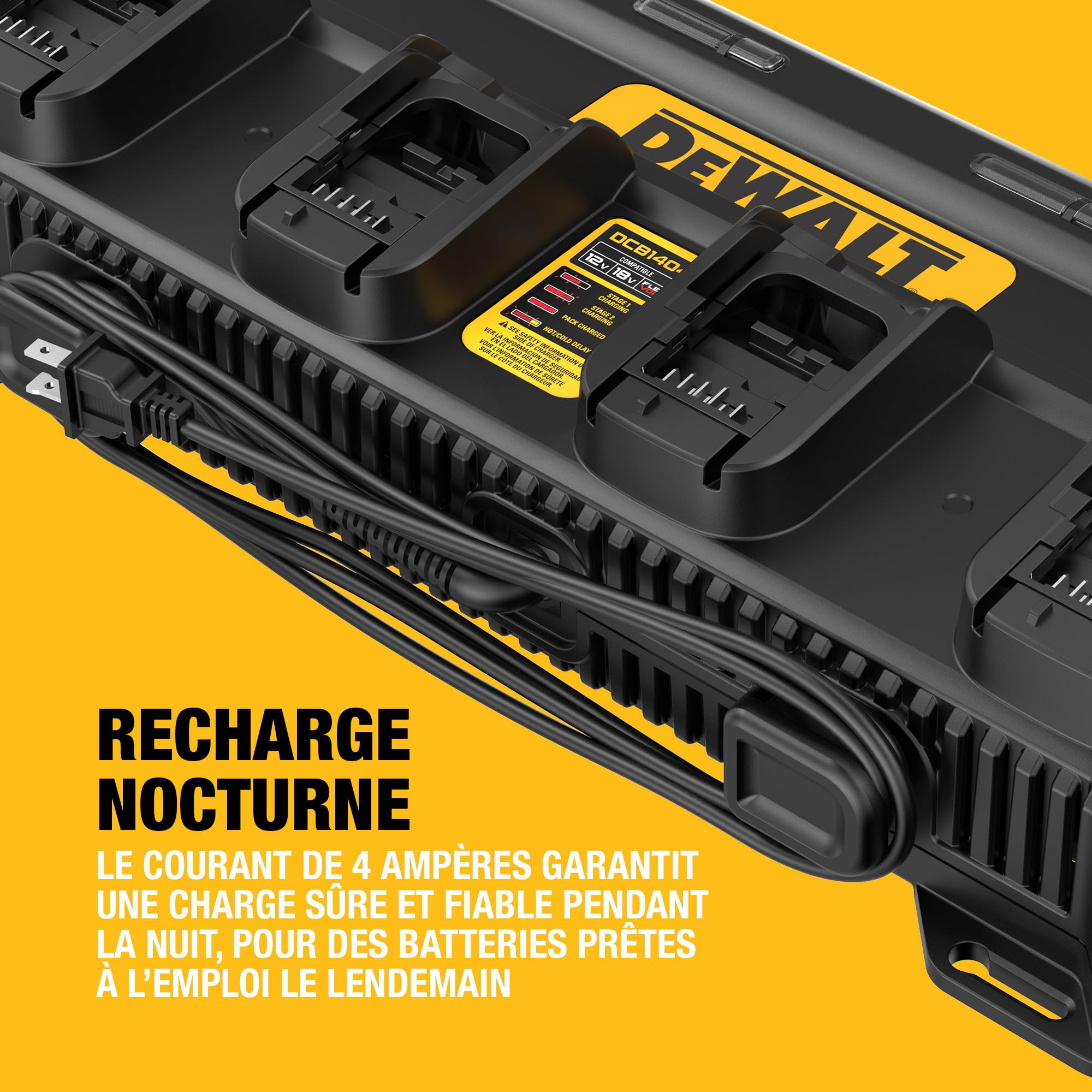 DEWALT XR Chargeur QUADPORT 4A, DCB1404-QW