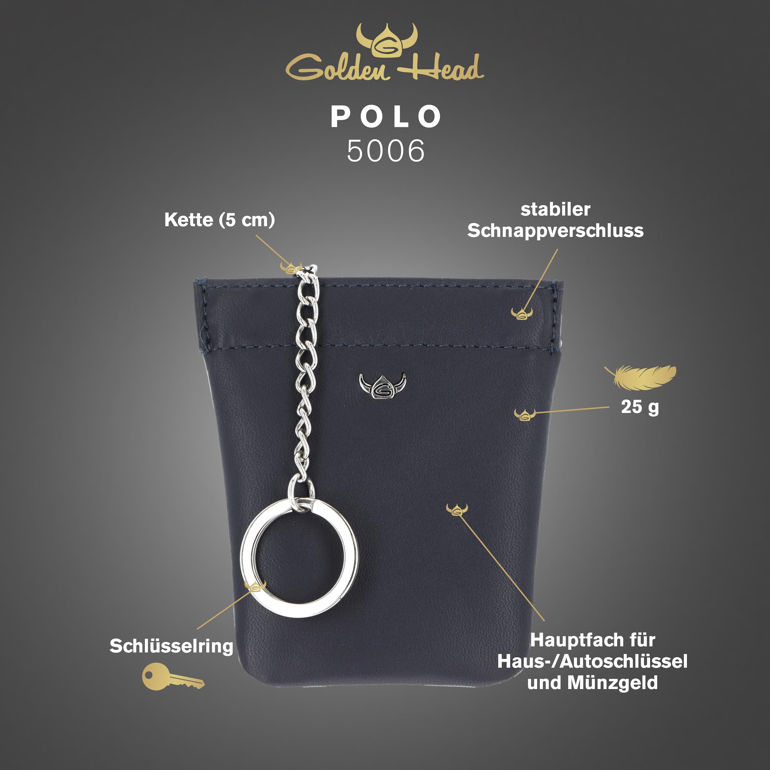 Golden Head Polo Key Case