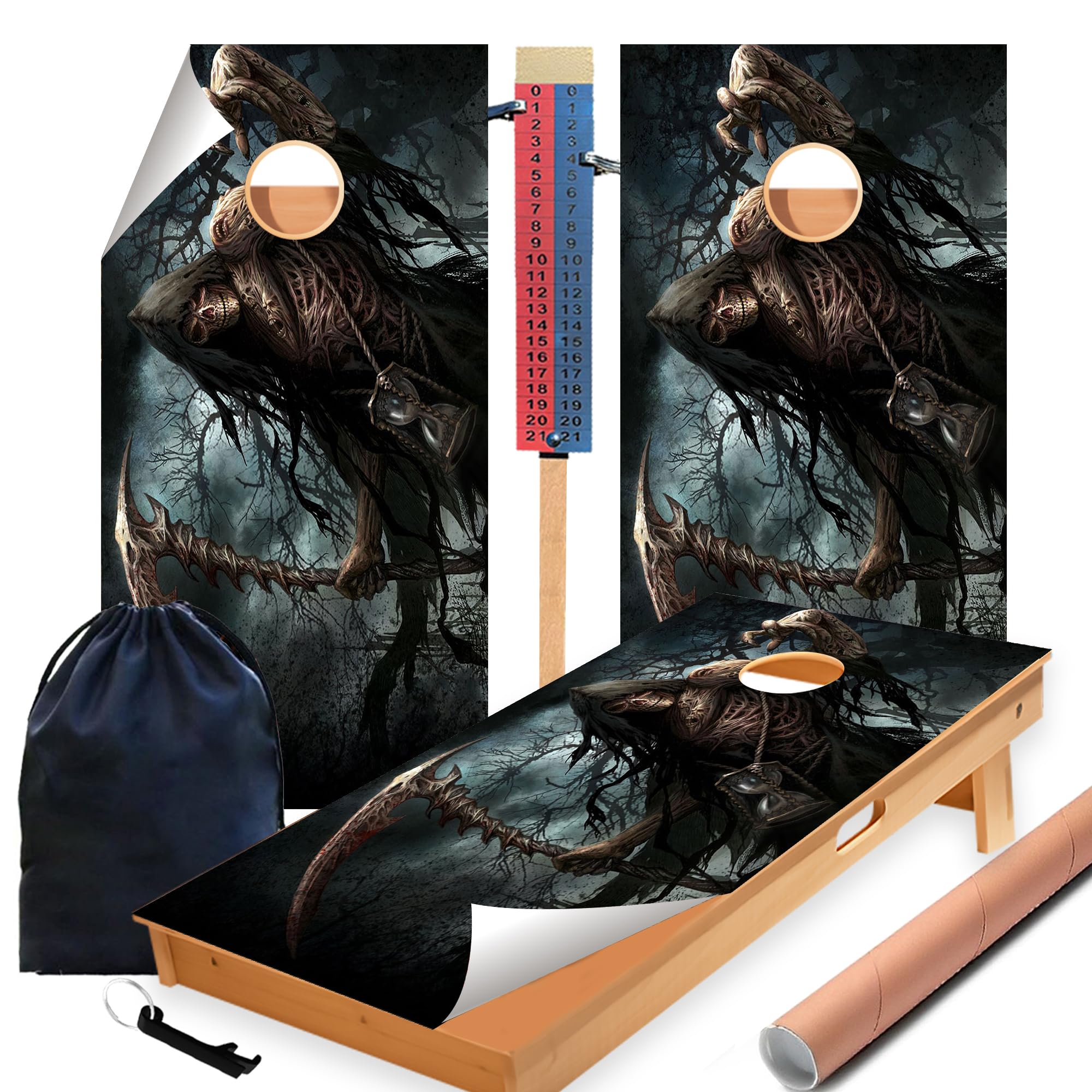 CornholeGamesUSA Cornhole Board Wraps, Cornhole Decals and Wraps for Boards (Set of 2), Cornhole Skins for Boards