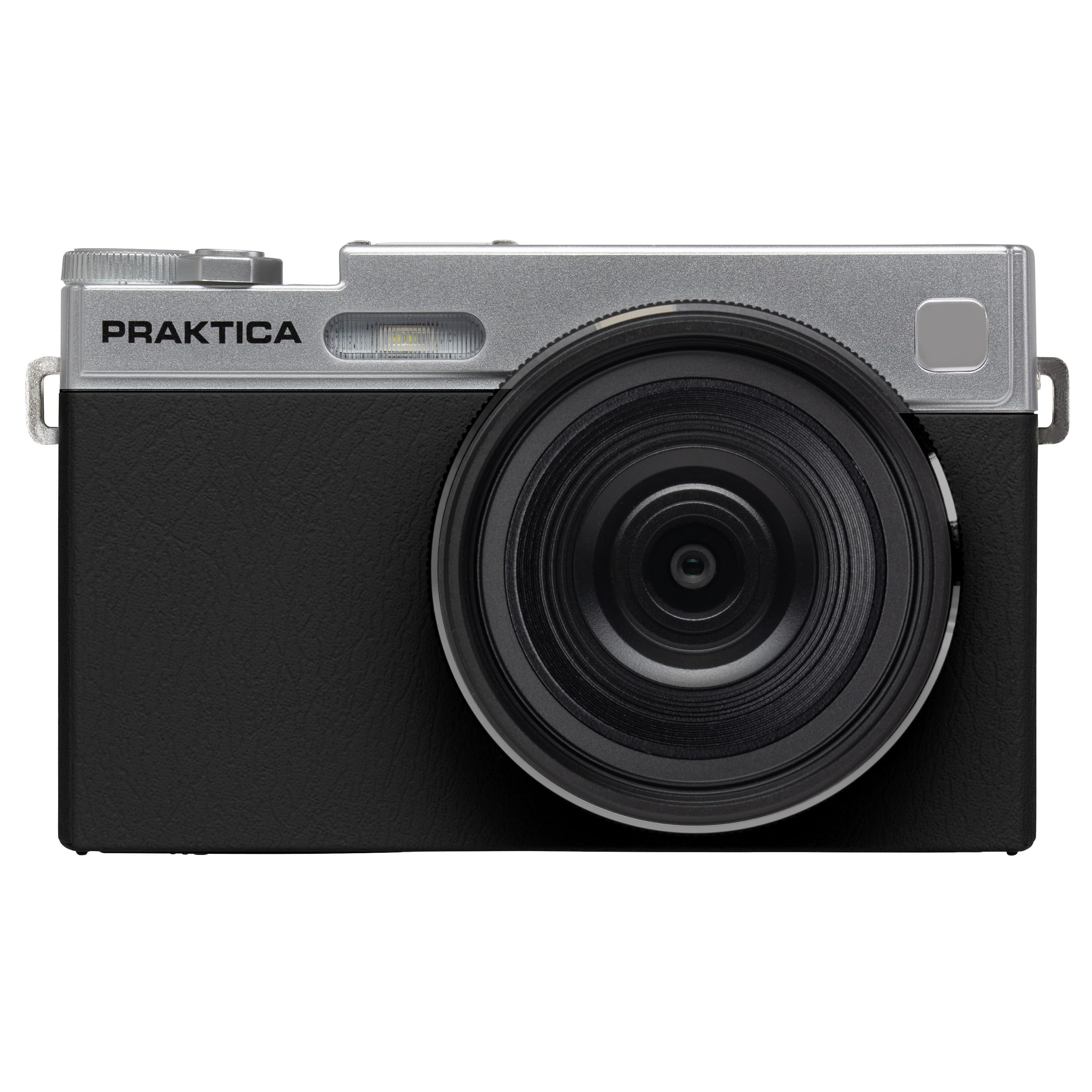 PRAKTICA DZ21 Digital Camera, 21MP Dual CMOS Sensors, 16x Digital Zoom, 180° Flip LCD Screen, 4K Ultra HD Video, Front & Rear Cameras, Cold Shoe, USB-C, Black - Camera Only