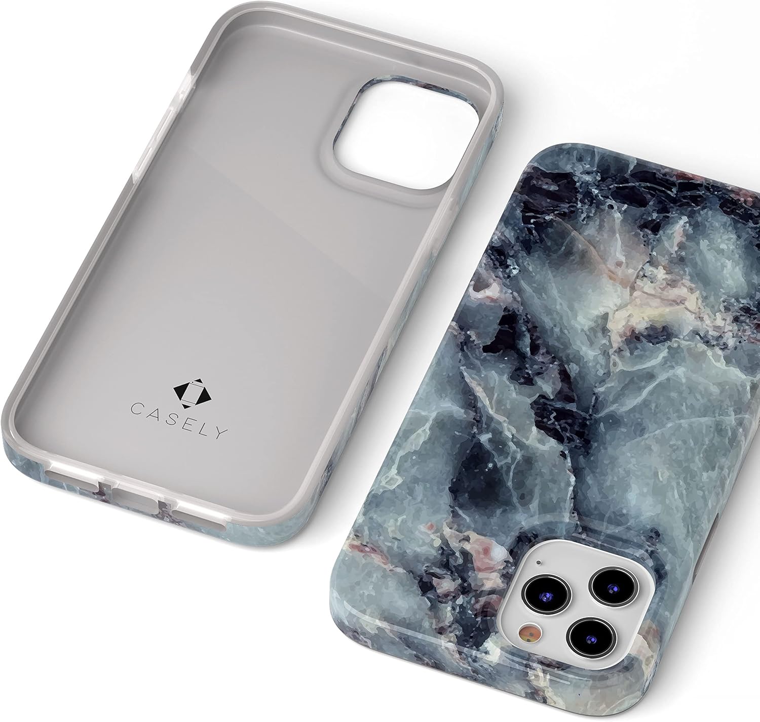Casely iPhone 12/12 Pro Case | Deep Sea | Blue Marble | Classic Ultra Slim Design