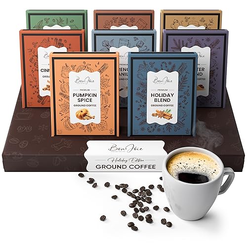 Cesta de regalo de café navideño. Café gourmet recién molido. Regalos de café fresco para los amantes del café. Juego de regalo de café para él,