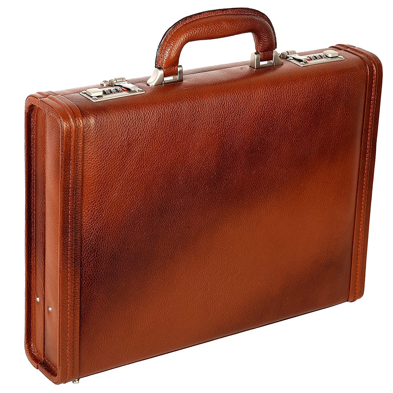 Genuine Leather Briefcase Bag for Men Expandable Features| |High Security Combo Number Lock| 18 Liters-picture-32
