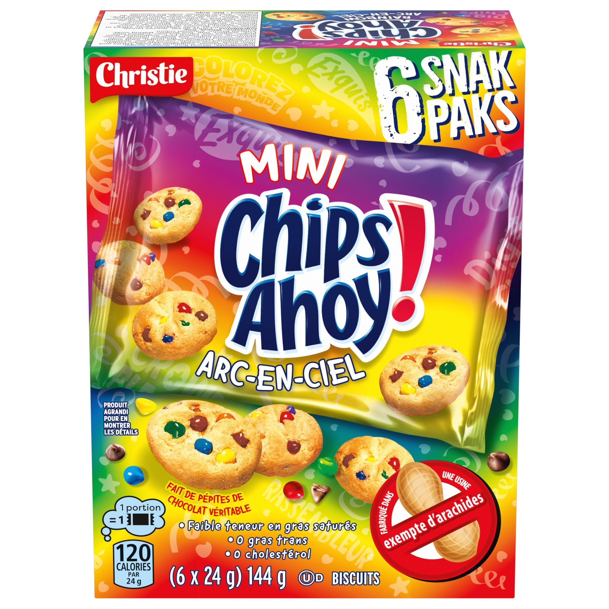 CHIPS AHOY! MINI RAINBOW SNAK PAK 144 G, Baked in Canada - 5