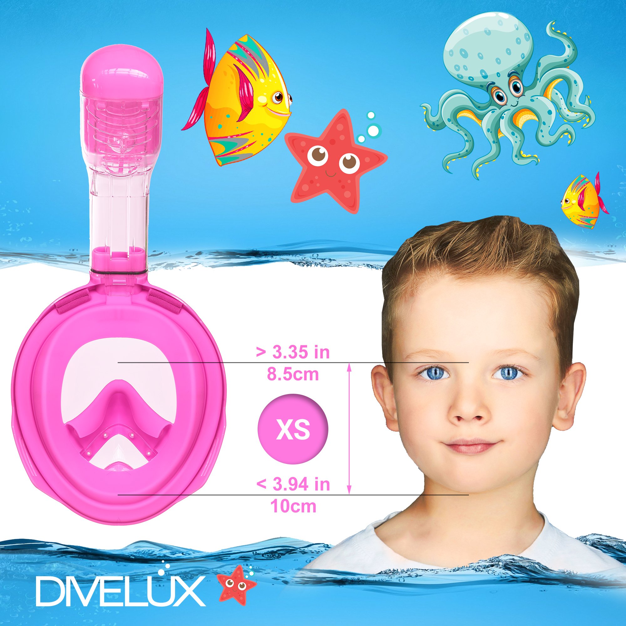 DIVELUX Snorkel Mask Original Full Face Snorkeling and Diving Mask