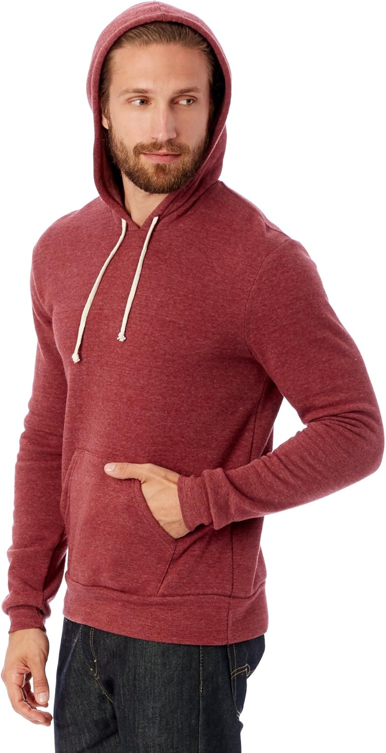 Alternative Men's Hoodie, Vintage Washed Terry Challenger Hooded Sweatshirt - Image 3