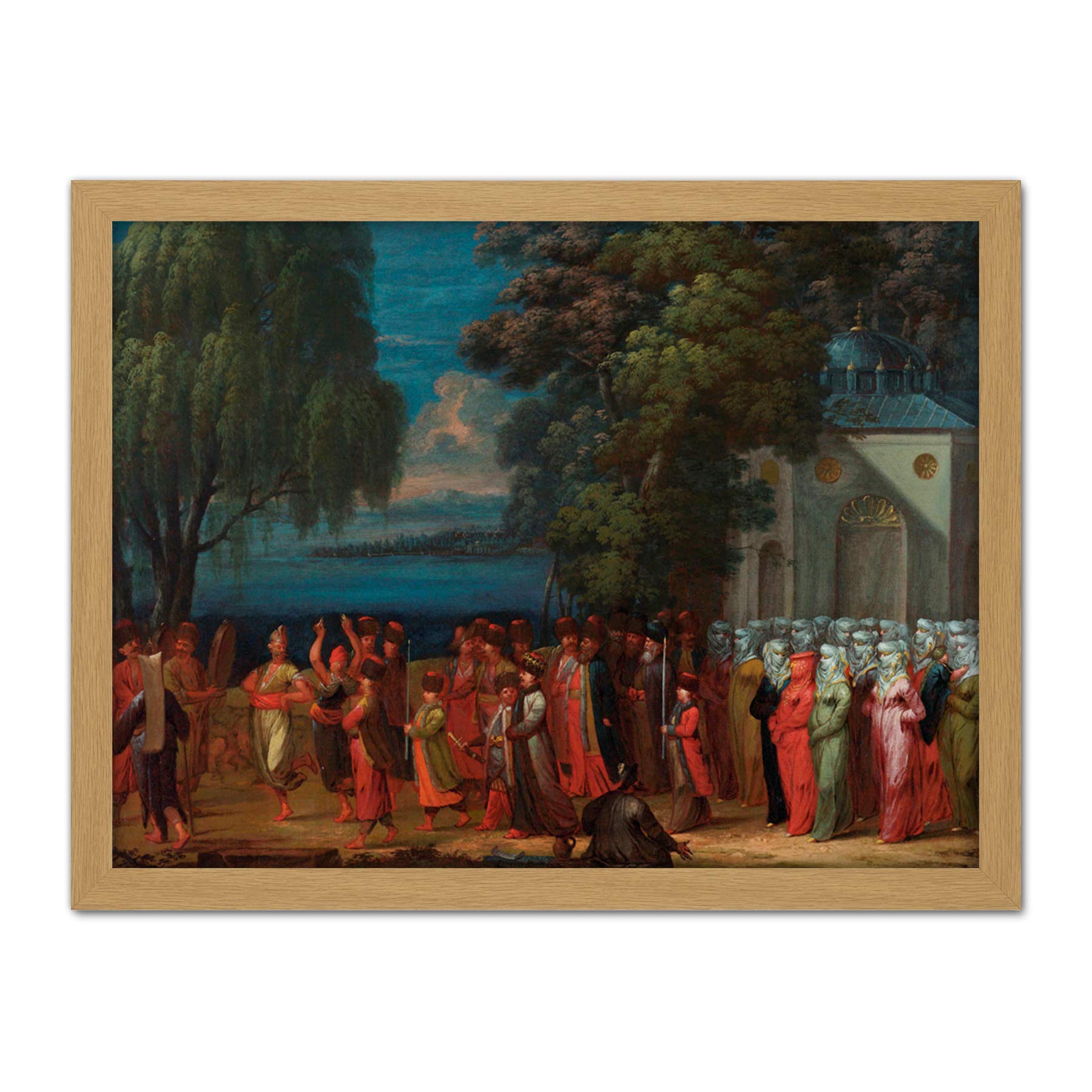 Artery8 Jean Baptiste Vanmour Armenian Wedding Painting Artwork Framed Wall Art Print 18X24 Inch
