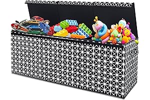 HOMEMARVEL Toy Chest for Kids, Large Flip-Top Storage Bin for Playroom, Bedroom, Nursery