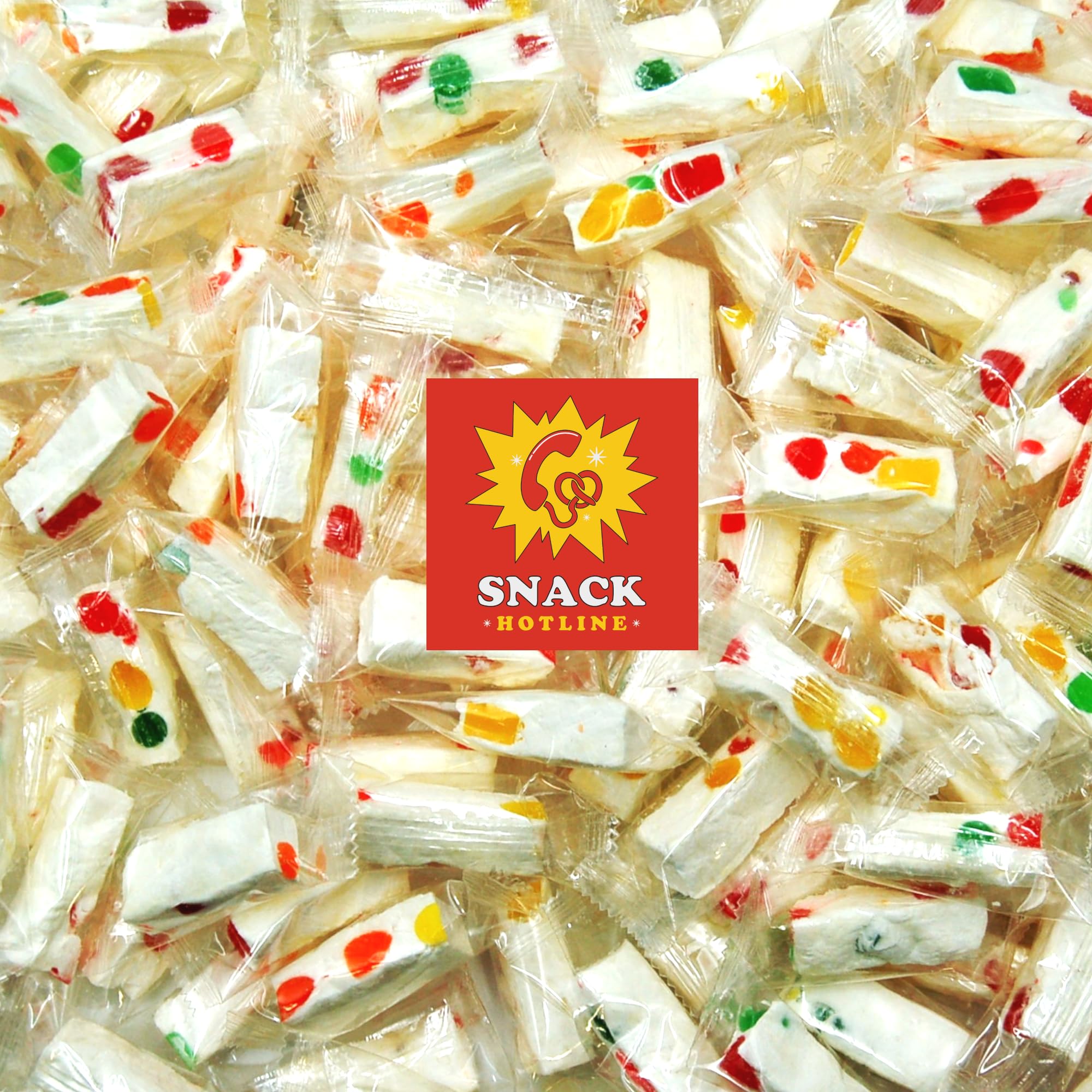 Jujube Nougat Candy - 12 Oz Bag - Individually Wrapped | Chewy Jube Nougat with Fruity Jelly Beans - Gluten and Dairy Free - Christmas Favorite