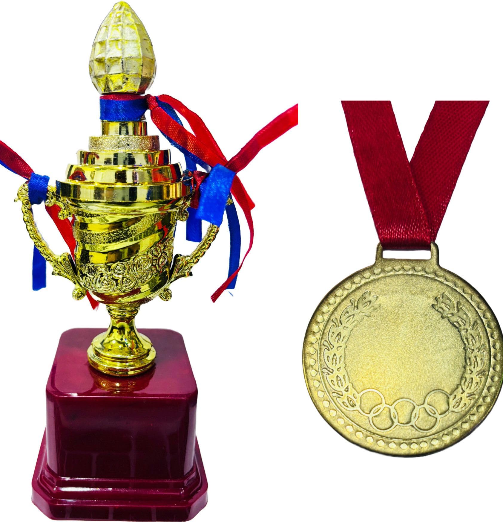 10.5-Inch Gold Trophy with Medal Set - Large Award Combo F-366-picture-11