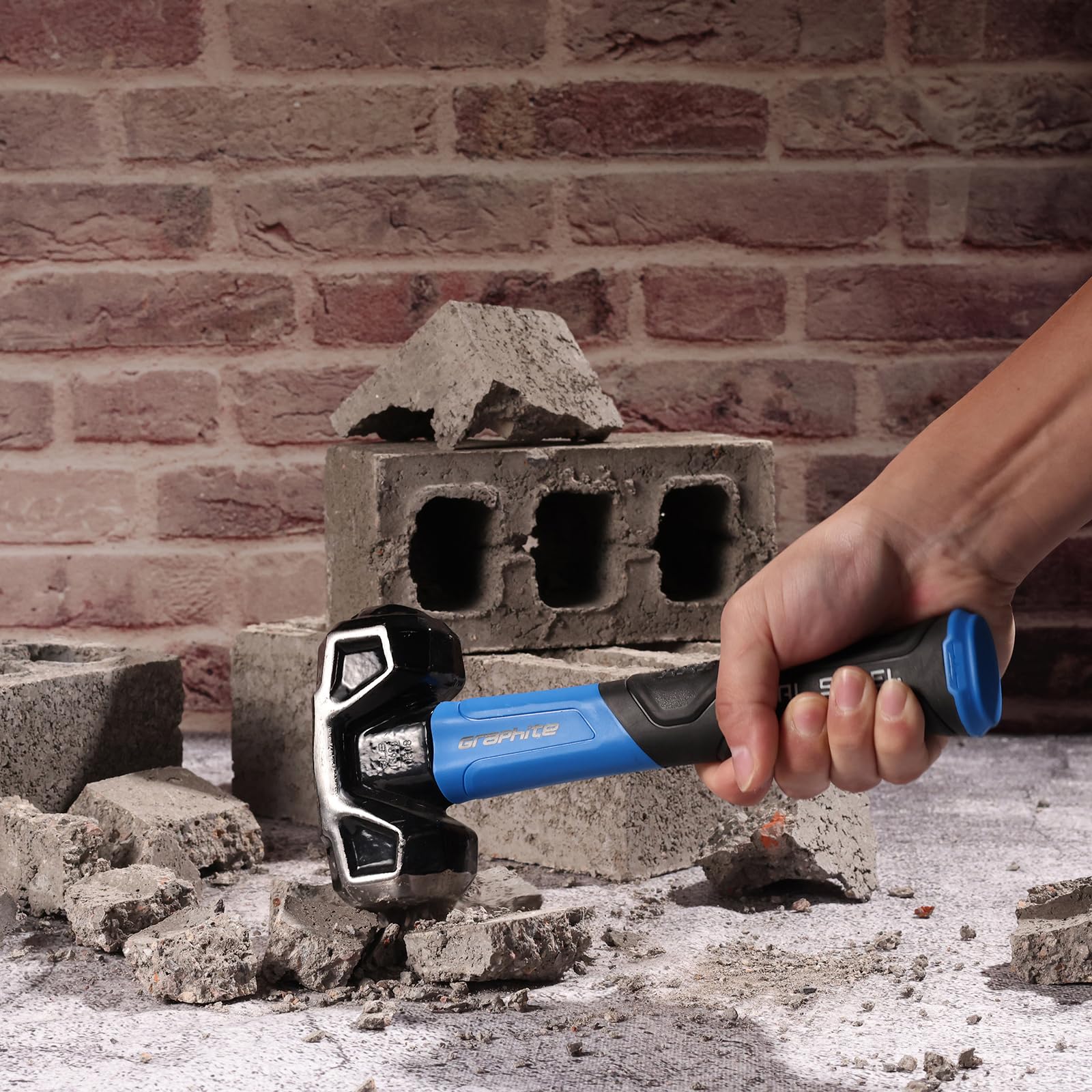 Nupla 27-045 Blacksmith's Double-Face Steel-Head Sledge Hammer, 4 lb., 14